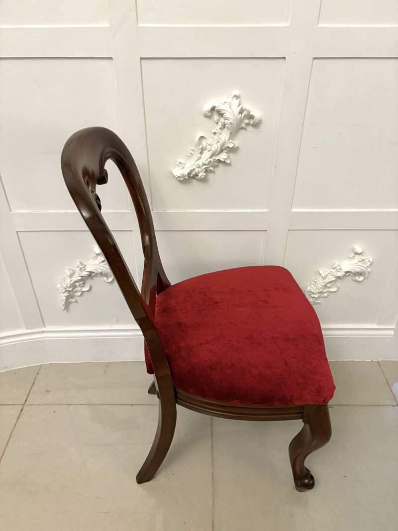 Superb Quality Set Of Six Antique Victorian Mahogany Dining Chairs - Image 6